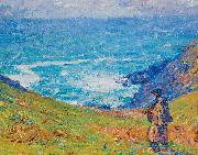 John Peter Russell Pecheur sur falaise Germany oil painting artist